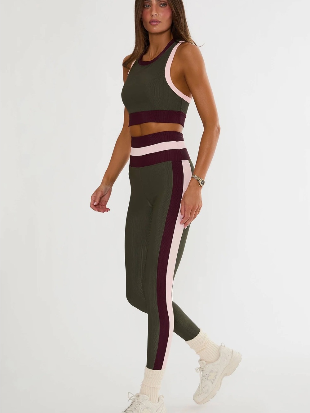 Beach Riot Mariella Legging Wild Berry Colorblock